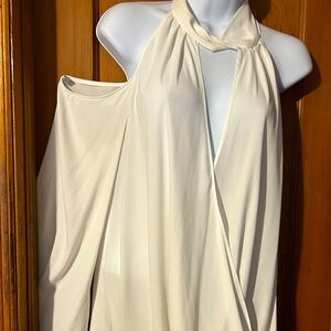 Lush Cold Shoulder Cream Blouse